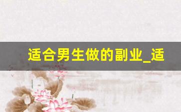 适合男生做的副业_适合男生干的副业有哪些