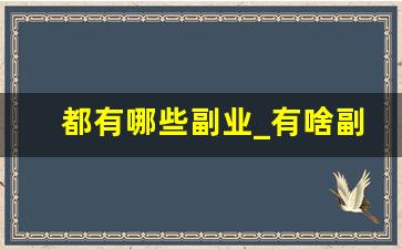 都有哪些副业_有啥副业