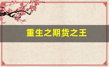 重生之期货之王