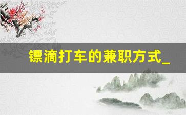 镖滴打车的兼职方式_镖滴打车司机版需要什么条件