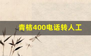 青桔400电话转人工的步骤_滴滴青桔客服电话人工服务电话