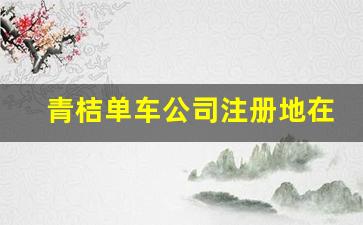 青桔单车公司注册地在哪里_共享单车总部电话